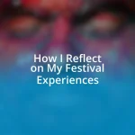 How I Reflect on My Festival Experiences