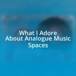 What I Adore About Analogue Music Spaces