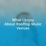 What I Enjoy About Rooftop Music Venues