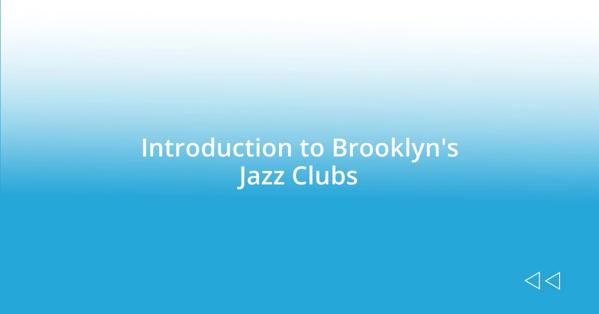 Introduction to Brooklyn